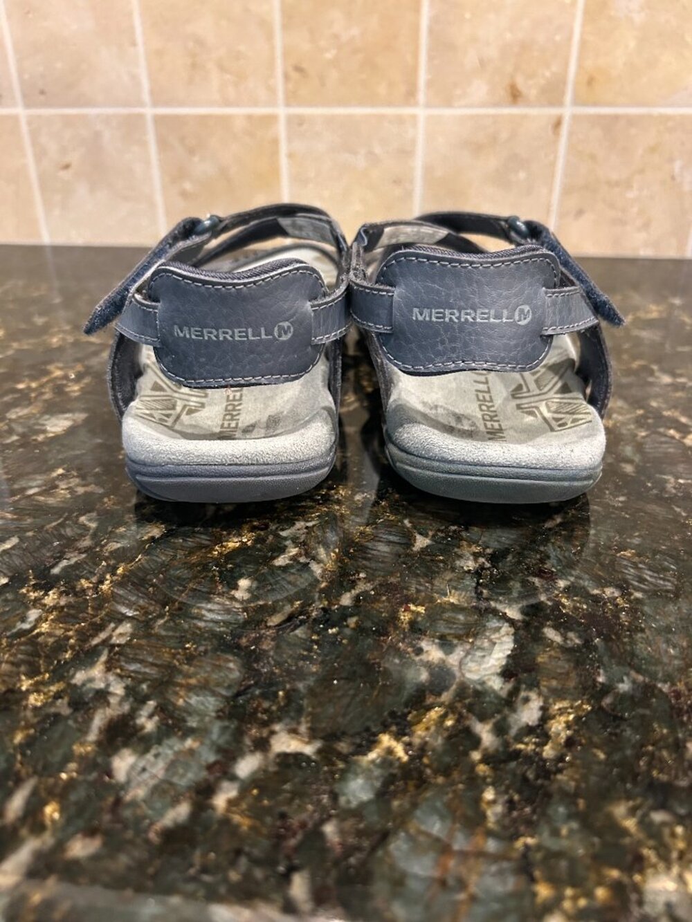 Merrell Women's Dove Crisscross Strappy Sandals in Slate Blue Size 7 - Picture 2 of 5